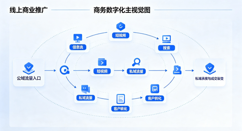 杭锦旗线上商业推广怎么做？全域流量闭环搭建与低成本转化实战指南
